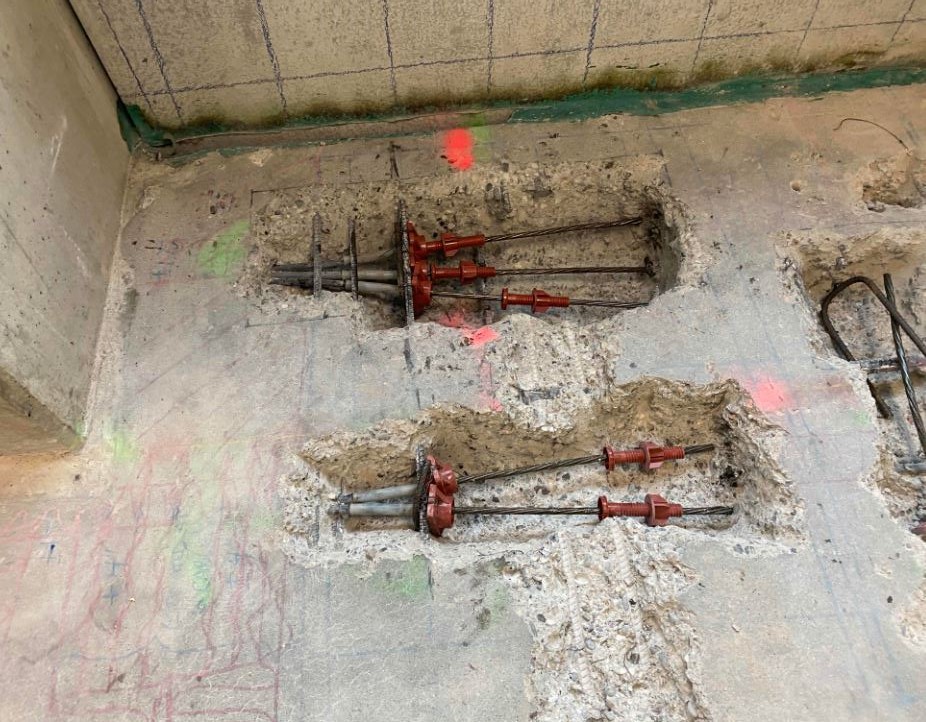 T-Mobile Skybridge PT Work - Exposed Tendons